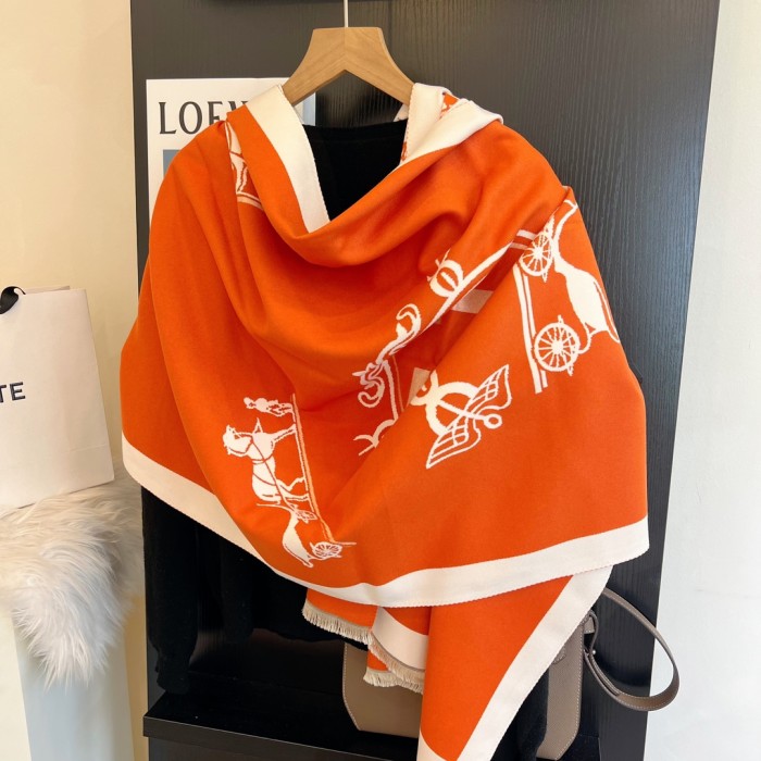 Streetwear Scarf Hermes   325850 size:180*65cm