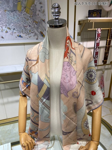 Streetwear Scarf Hermes   325678 size140cm*140cm