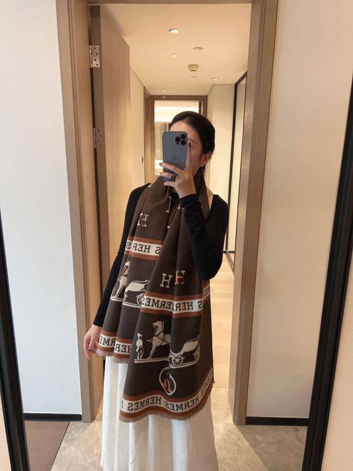 Streetwear Scarf Hermes   325485 size：180*65cm