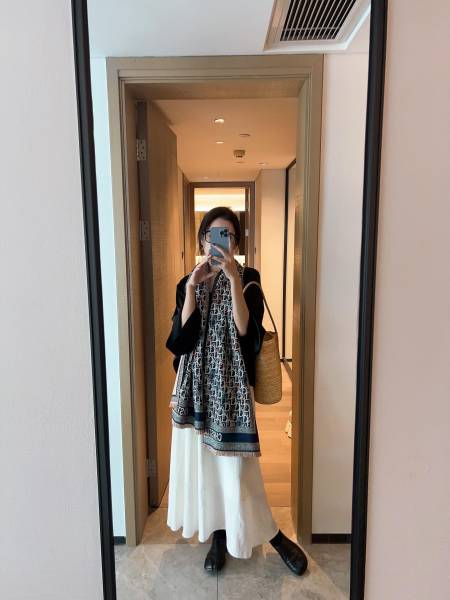 Streetwear Scarf Dior 325476 SIZE:45＊200cm