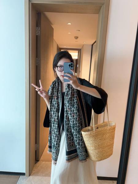 Streetwear Scarf Dior 325476 SIZE:45＊200cm