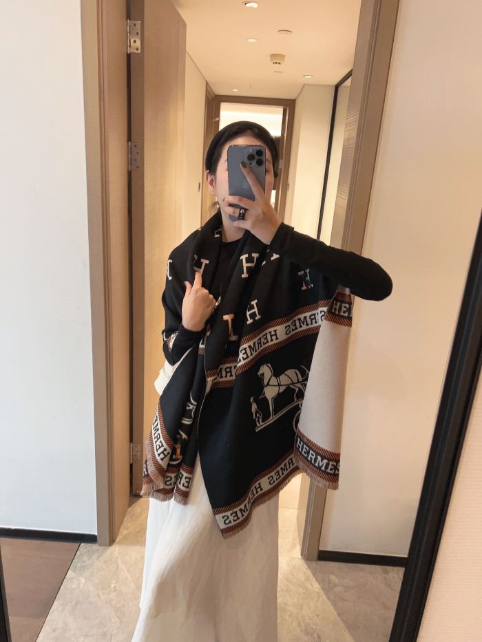 Streetwear Scarf Hermes   325483 size：180*65cm