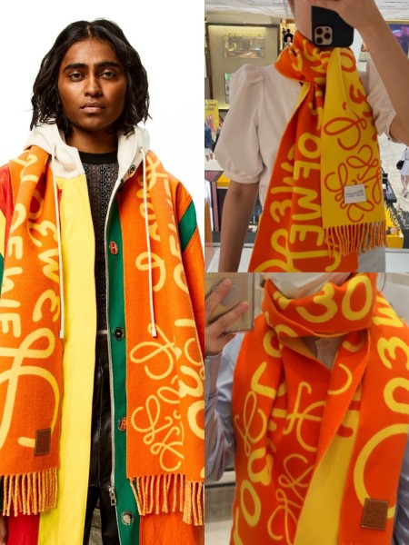 Streetwear Scarf Loewe 329809 SIZE:35 x 180cm