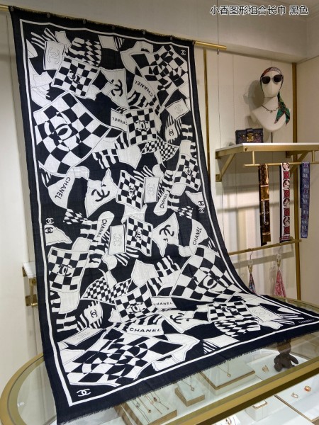 Streetwear Scarf CHANEL 329687 SIZE:200*110CM
