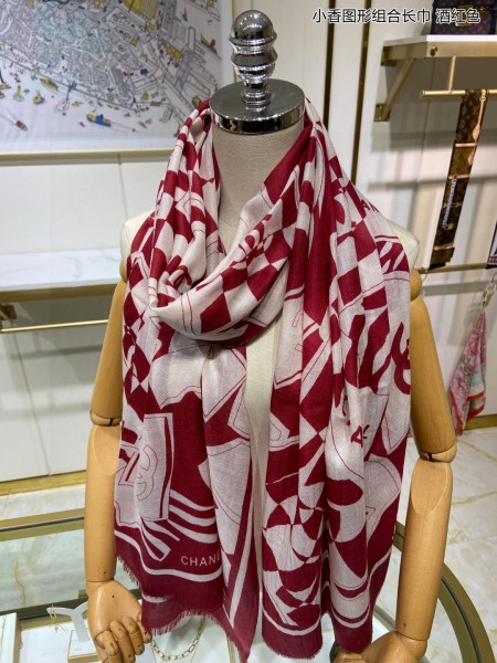 Streetwear Scarf CHANEL 329688 SIZE:90cm*90cm