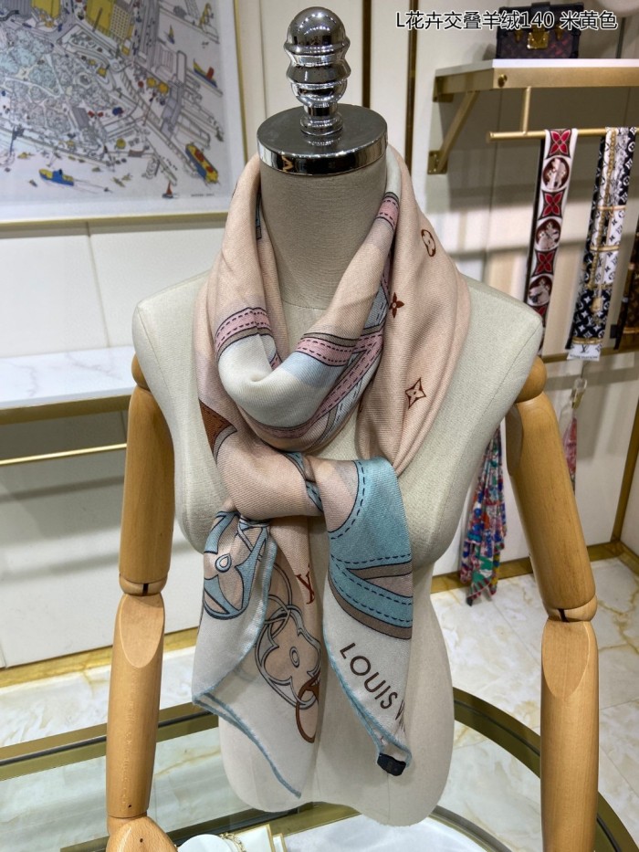 Streetwear Scarf LV  329727 SIZE:140*140cm