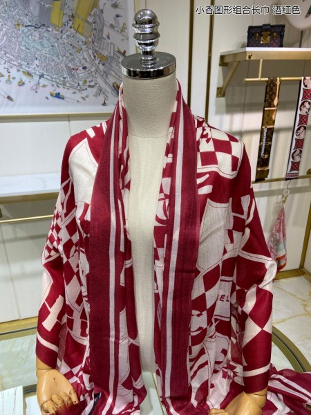 Streetwear Scarf CHANEL 329688 SIZE:90cm*90cm