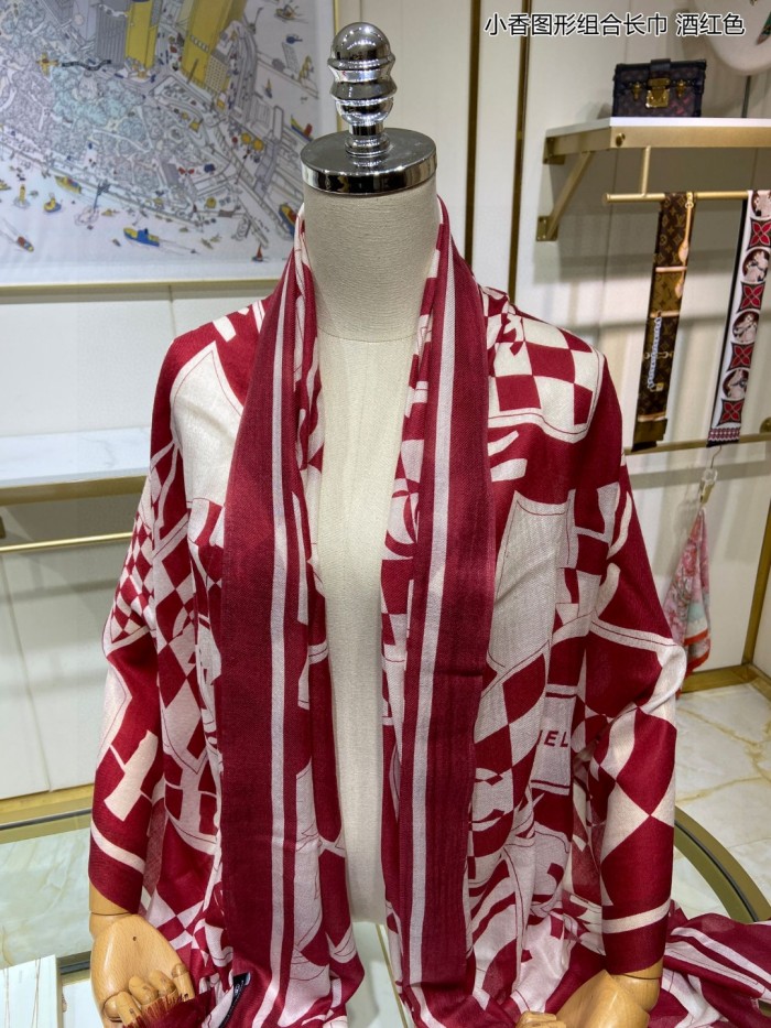 Streetwear Scarf CHANEL 329688 SIZE:90cm*90cm