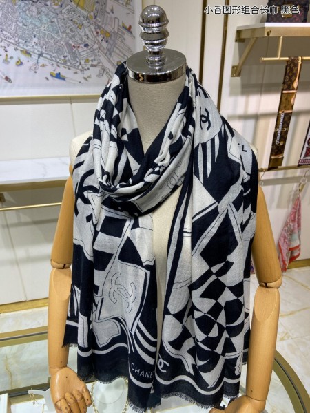 Streetwear Scarf CHANEL 329687 SIZE:200*110CM