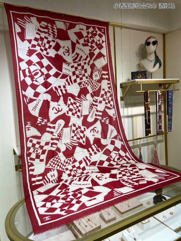 Streetwear Scarf CHANEL 329688 SIZE:90cm*90cm