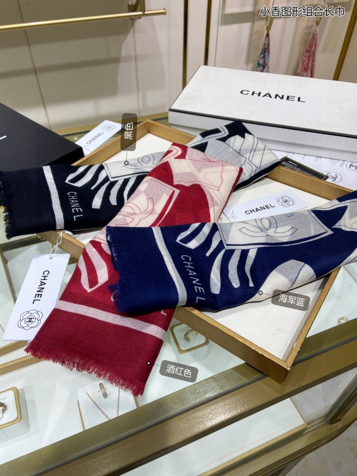 Streetwear Scarf CHANEL 329687 SIZE:200*110CM