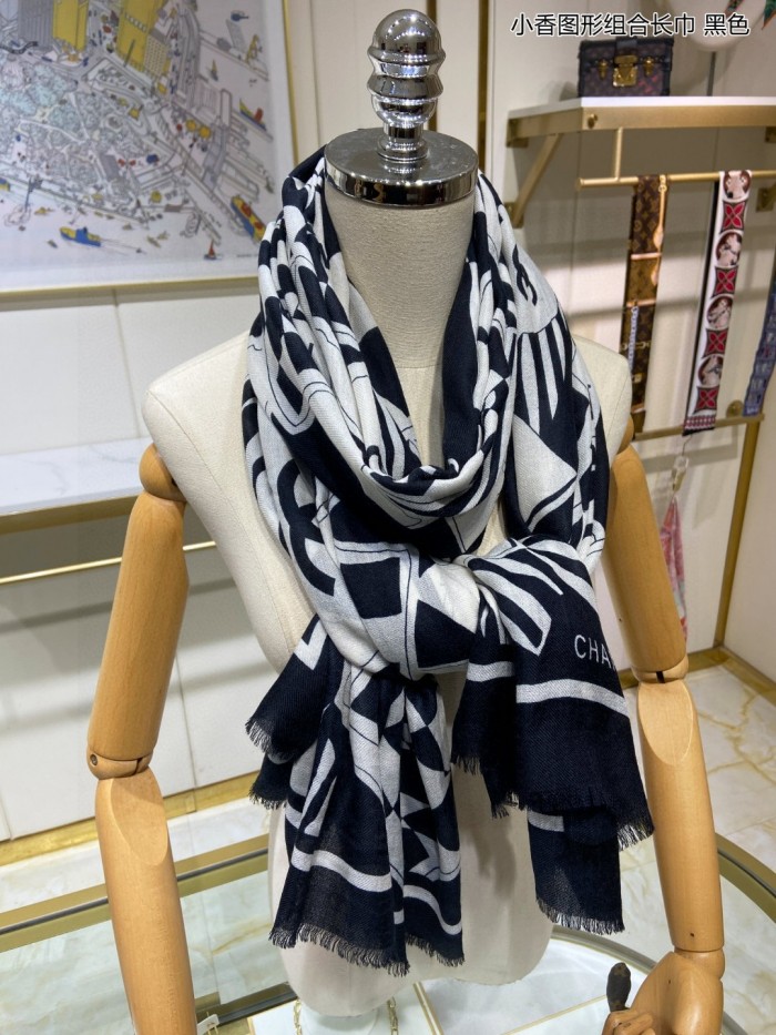 Streetwear Scarf CHANEL 329687 SIZE:200*110CM