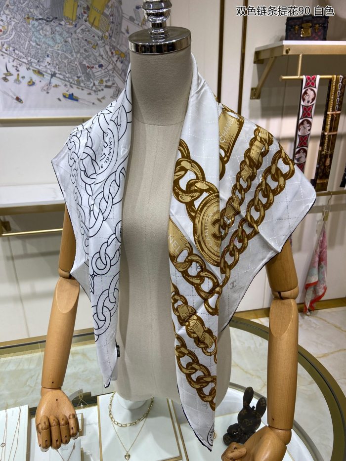 Streetwear Scarf CHANEL 329724 size：90*90cm