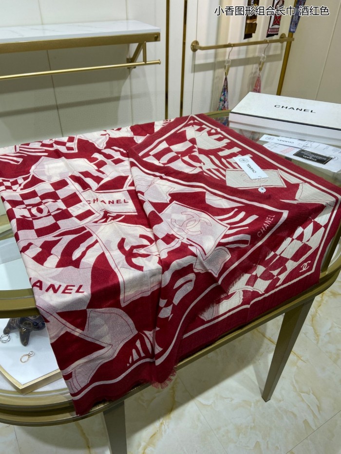 Streetwear Scarf CHANEL 329688 SIZE:90cm*90cm