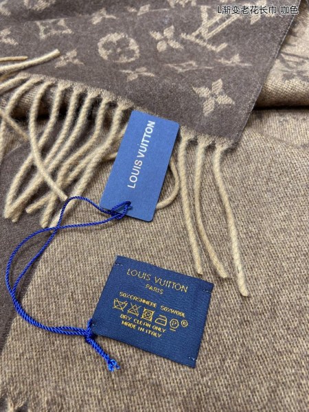 LOUIS VUITTON Monogram Gradient Cashmere Knit Scarves Men's M70258 35*200cm
