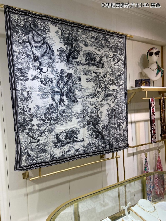Streetwear Scarf Dior 329712 SIZE:140*140cm