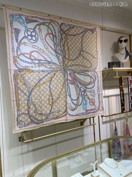 Streetwear Scarf LV  329629 SIZE:140*140cm