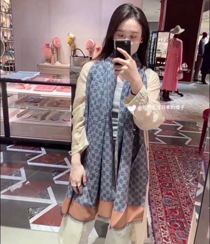 Streetwear Scarf GUCCI 329642 SIZE:66*200cm