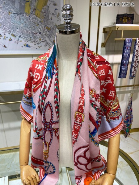 Streetwear Scarf LV  329628 SIZE:140*140cm