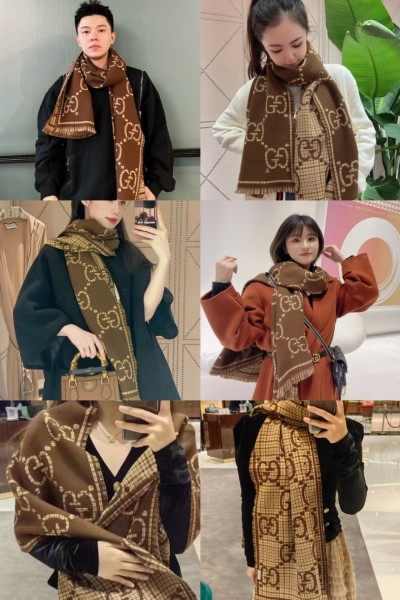 Streetwear Scarf GUCCI 329633 SIZE:47*180cm