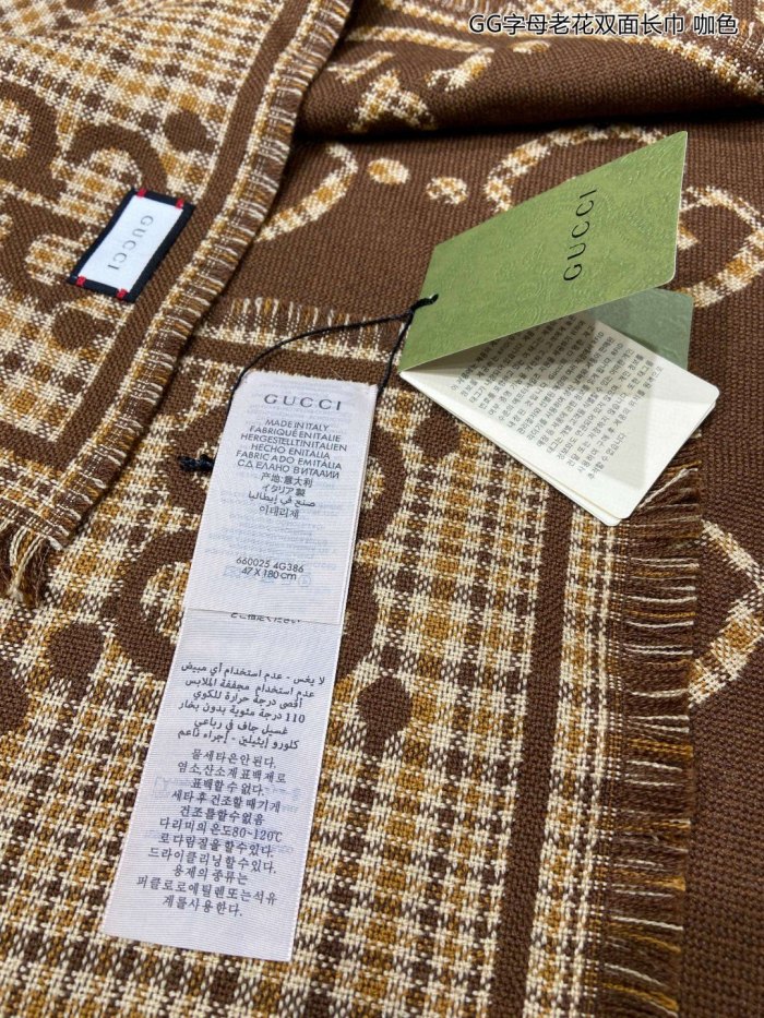 Streetwear Scarf GUCCI 329633 SIZE:47*180cm