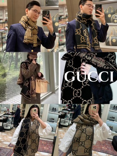 Streetwear Scarf GUCCI 329630 SIZE:47*180cm