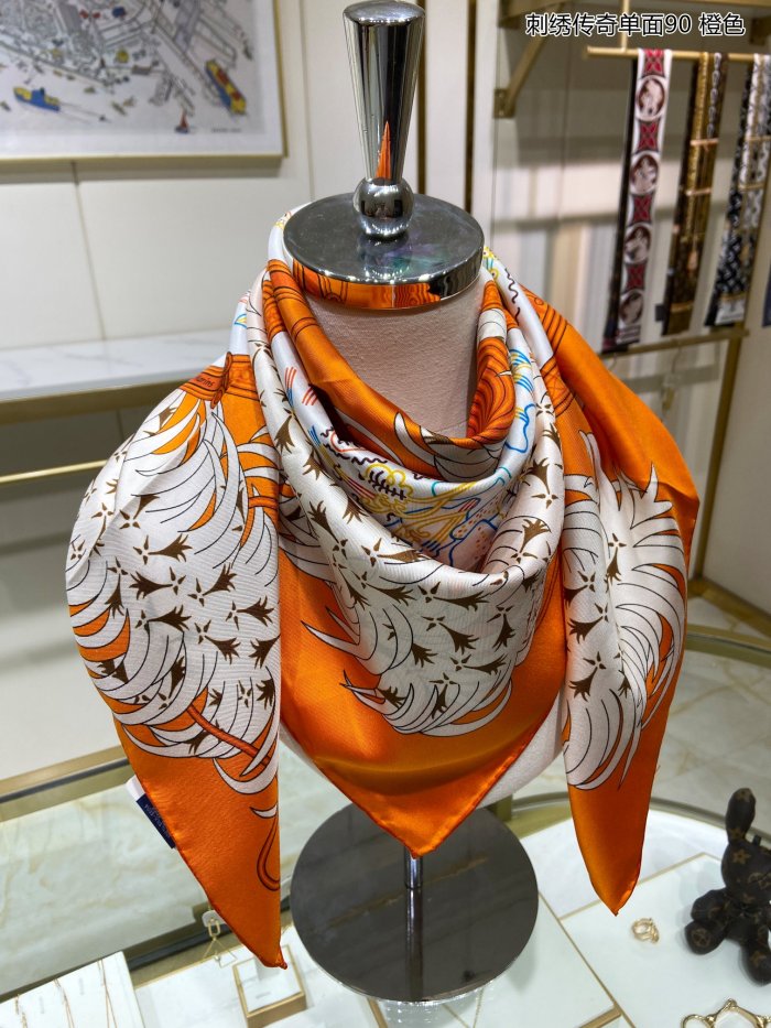 Streetwear Scarf Hermes   329624 size：90cm*90cm
