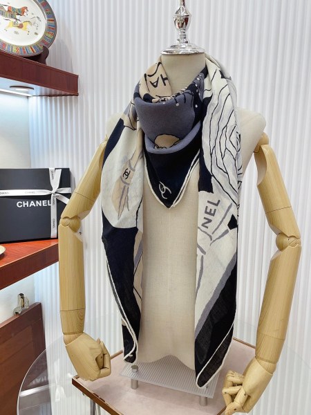 Streetwear Scarf CHANEL 329588 size：140*140cm