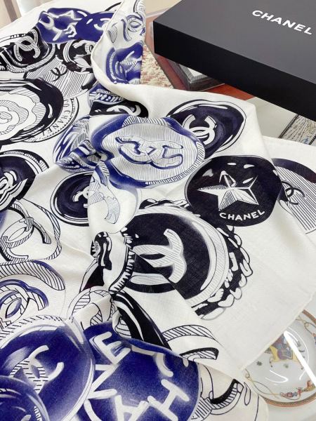 Streetwear Scarf CHANEL 329519 size：90*90cm