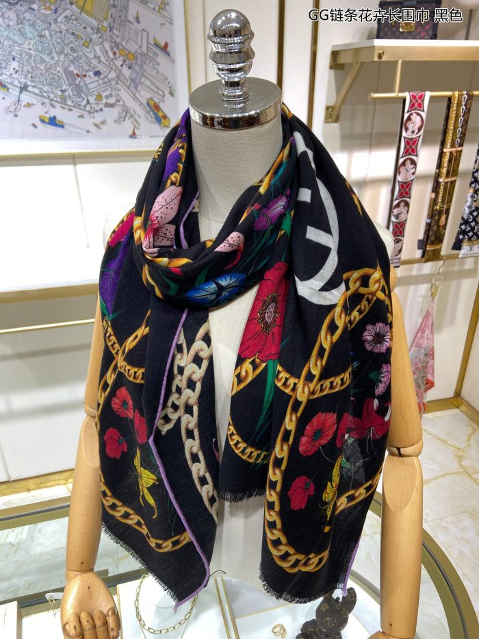 Streetwear Scarf GUCCI 329478 SIZE:90cm*90cm