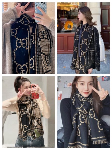 Streetwear Scarf GUCCI 329501 SIZE:47x 180cm