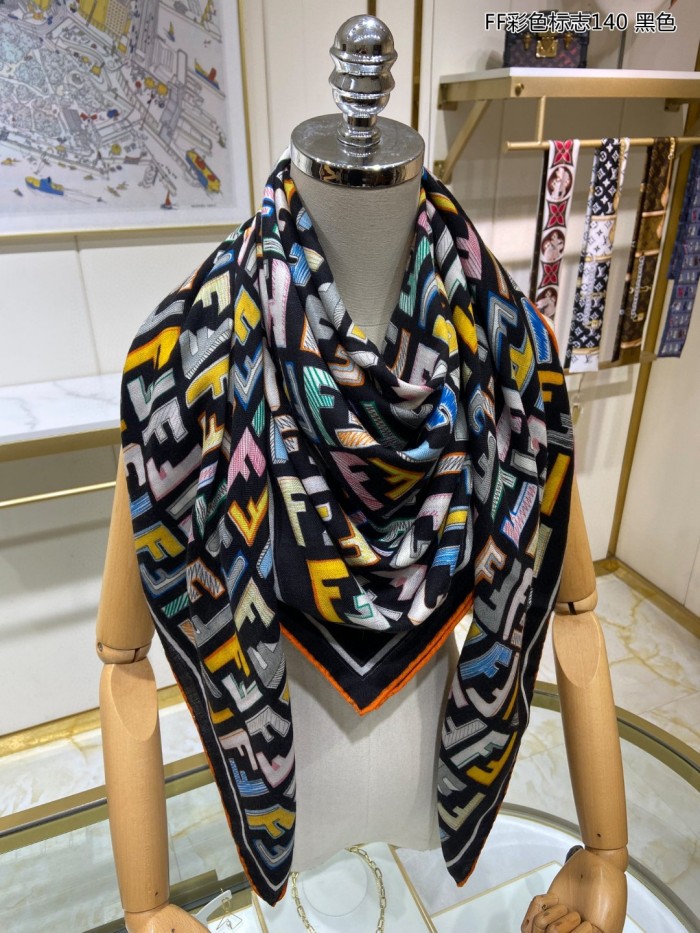 Streetwear Scarf FENDI 329287 size:140*140cm