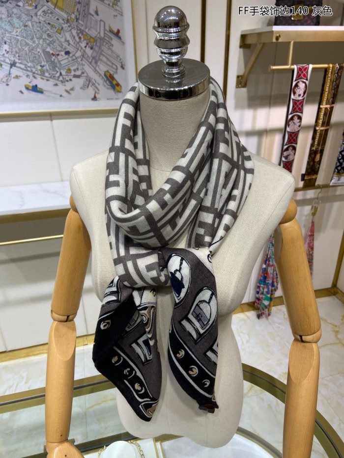 Streetwear Scarf FENDI 329290 SIZE:140*140cm