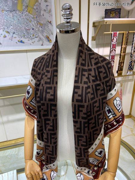 Streetwear Scarf FENDI 329289 SIZE:140*140cm