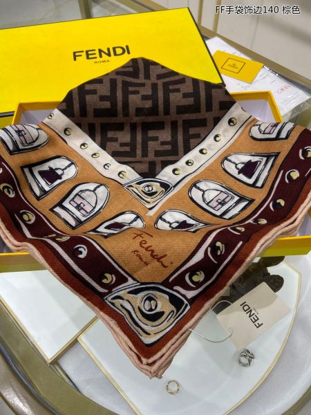 Streetwear Scarf FENDI 329289 SIZE:140*140cm