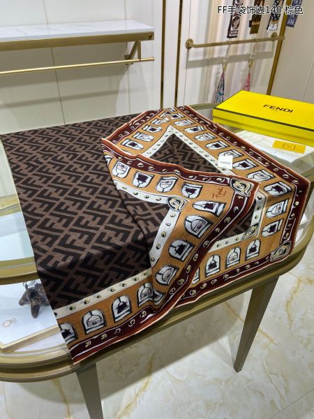 Streetwear Scarf FENDI 329289 SIZE:140*140cm