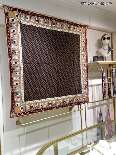 Streetwear Scarf FENDI 329289 SIZE:140*140cm