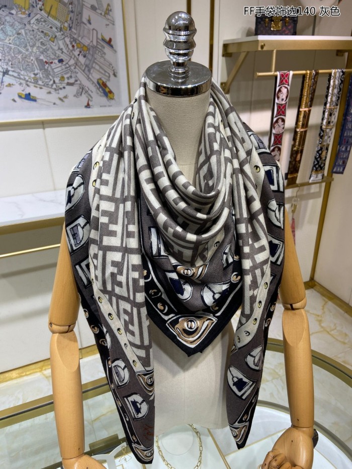 Streetwear Scarf FENDI 329290 SIZE:140*140cm