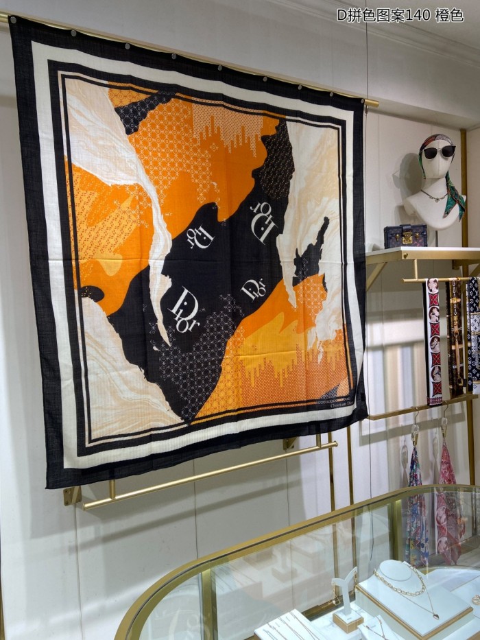 Streetwear Scarf Dior 329244 SIZE:140*140cm