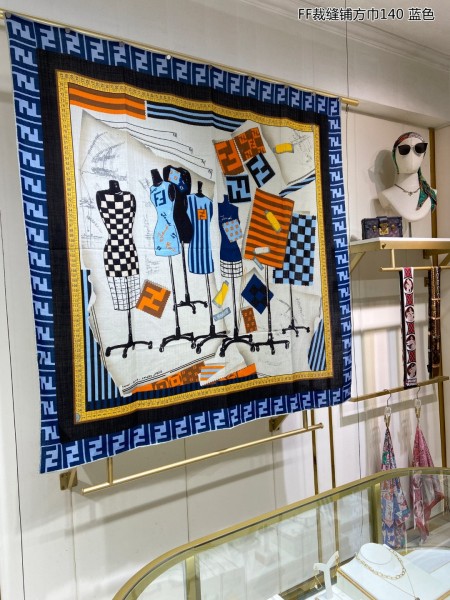 Streetwear Scarf FENDI 329236 SIZE:140*140cm