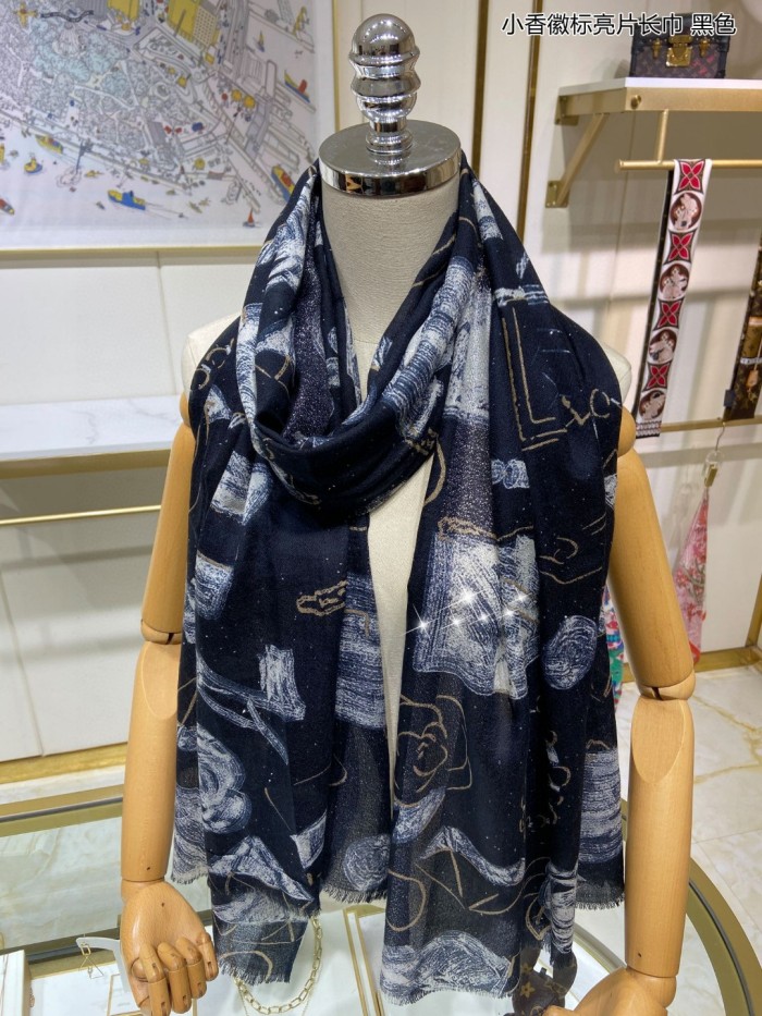 Streetwear Scarf CHANEL 329256 SIZE:110x200cm