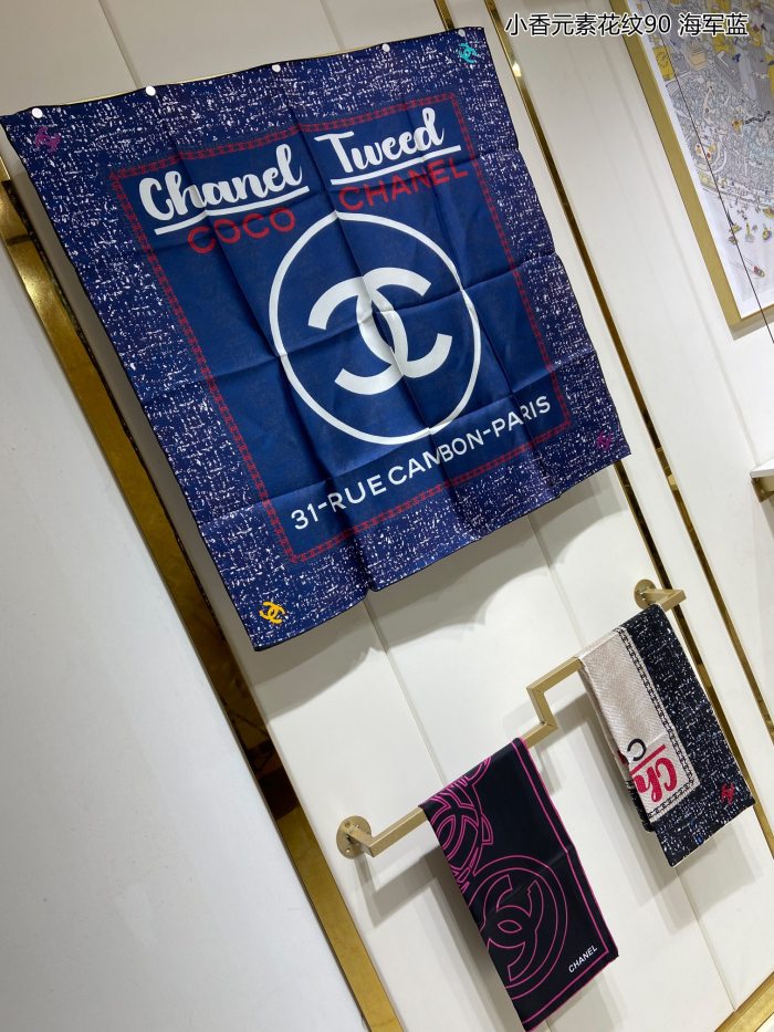 Streetwear Scarf CHANEL 329264 SIZE:90cm*90cm