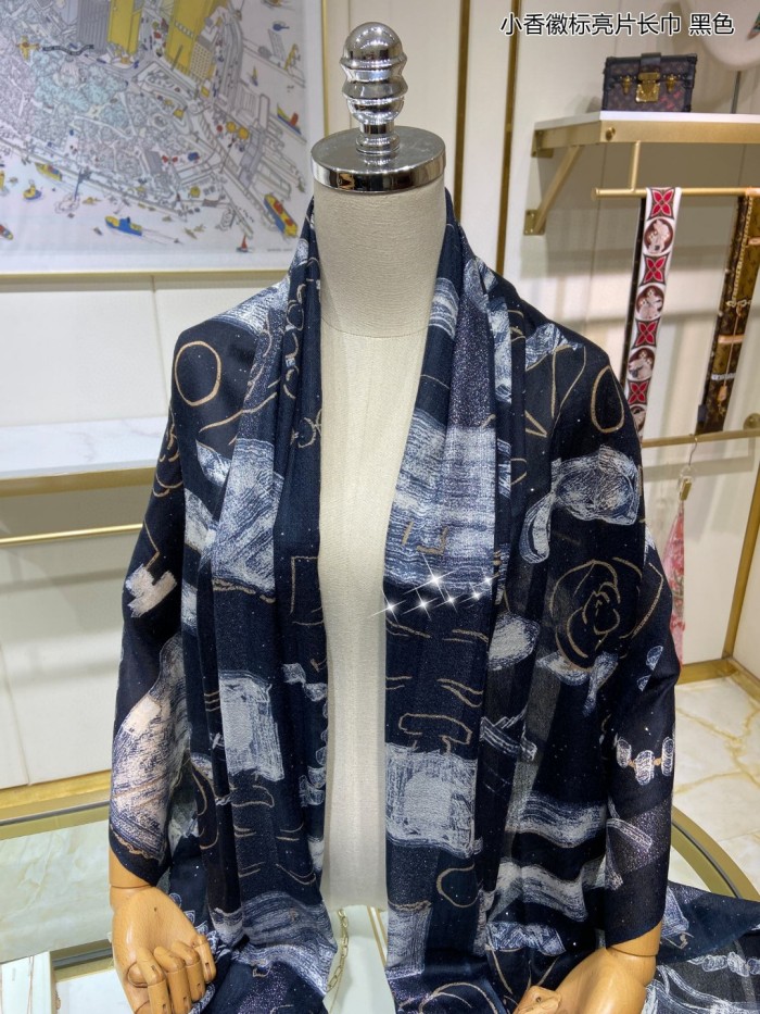 Streetwear Scarf CHANEL 329256 SIZE:110x200cm