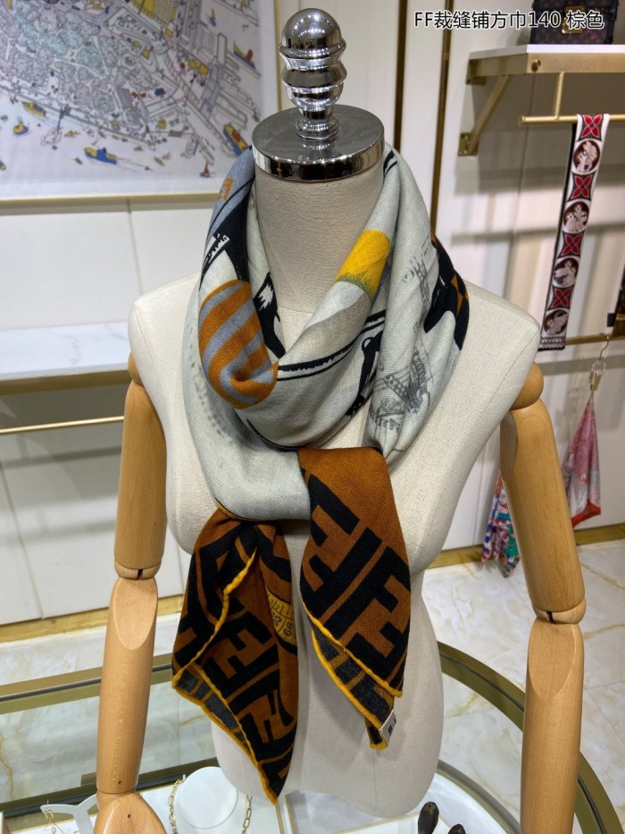 Streetwear Scarf FENDI 329237 SIZE:140*140cm