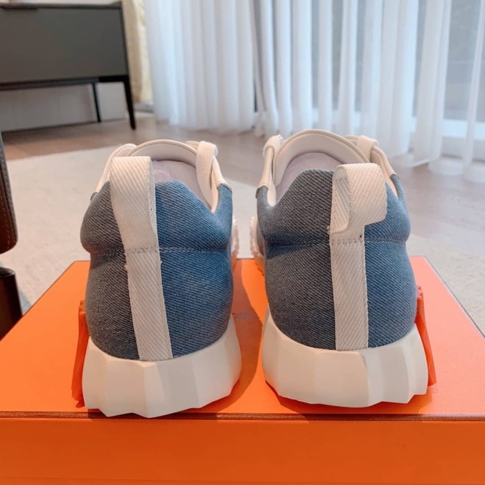 Hermès Bouncing sneaker Bleu Clair / Blanc