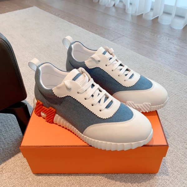 Hermès Bouncing sneaker Bleu Clair / Blanc