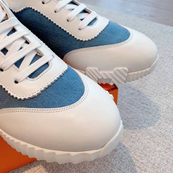 Hermès Bouncing sneaker Bleu Clair / Blanc