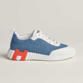 Hermès Bouncing sneaker Bleu Clair / Blanc