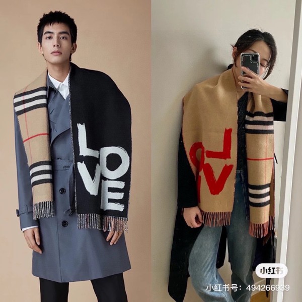 Streetwear Scarf BURBERRY 329099 size：186*35cm