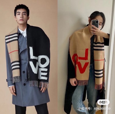 Streetwear Scarf BURBERRY 329098 size：186*35cm